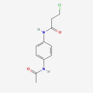 molecular formula C11H13ClN2O2 B1318006 N-[4-(Acetylamino)phenyl]-3-chloropropanamide CAS No. 893725-93-4