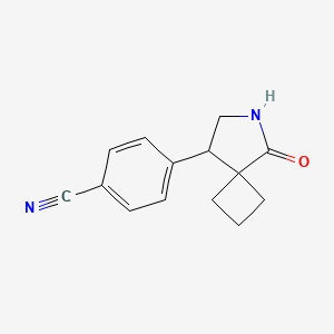 4-{5-Oxo-6-azaspiro[3.4]octan-8-yl}benzonitrile