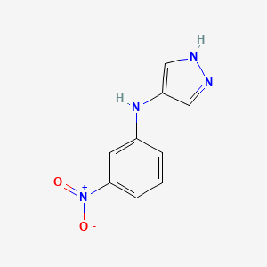 molecular formula C9H8N4O2 B13180138 N-(3-Nitrophenyl)-1H-pyrazol-4-amine 