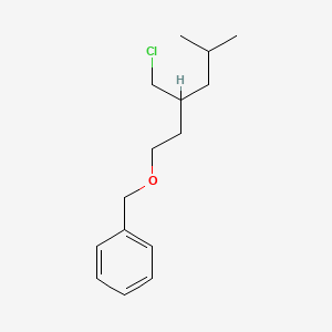 ({[3-(Chloromethyl)-5-methylhexyl]oxy}methyl)benzene