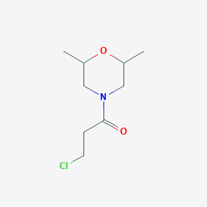 molecular formula C9H16ClNO2 B1318017 4-(3-氯丙酰)-2,6-二甲基吗啉 CAS No. 915920-51-3