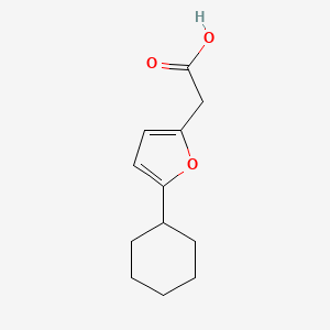 2-(5-Cyclohexylfuran-2-YL)acetic acid