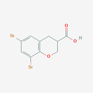 6,8-dibromo-3,4-dihydro-2H-1-benzopyran-3-carboxylic acid