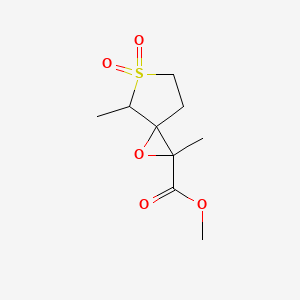 Methyl 2,7-dimethyl-6,6-dioxo-1-oxa-6lambda6-thiaspiro[2.4]heptane-2-carboxylate