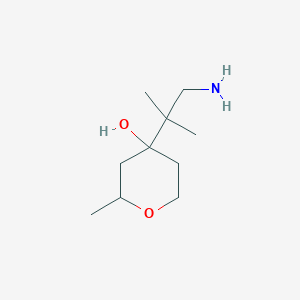 4-(1-Amino-2-methylpropan-2-yl)-2-methyloxan-4-ol