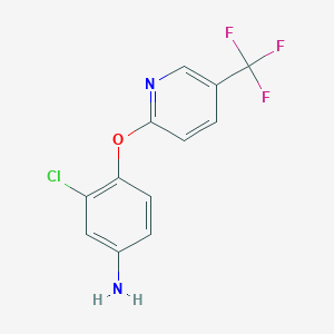 B1318084 3-Chloro-4-{[5-(trifluoromethyl)pyridin-2-yl]oxy}aniline CAS No. 72045-93-3