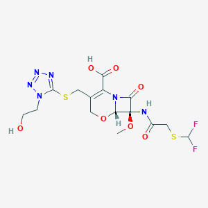 molecular formula C15H18F2N6O7S2 B131810 Flomoxef CAS No. 99665-00-6