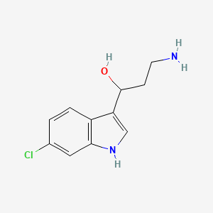 3-amino-1-(6-chloro-1H-indol-3-yl)propan-1-ol