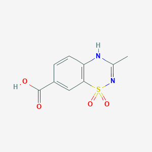 3-methyl-1,1-dioxo-4H-1lambda6,2,4-benzothiadiazine-7-carboxylic acid