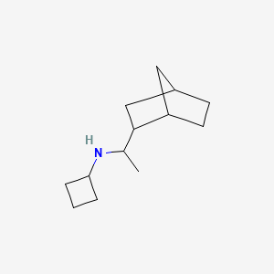 molecular formula C13H23N B13181121 N-(1-{bicyclo[2.2.1]heptan-2-yl}ethyl)cyclobutanamine 