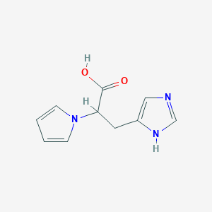 molecular formula C10H11N3O2 B1318125 3-(1H-咪唑-5-基)-2-(1H-吡咯-1-基)丙酸 CAS No. 954584-13-5