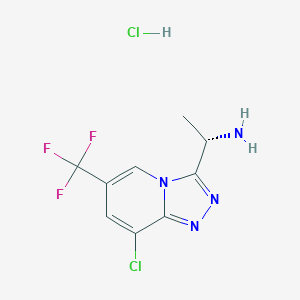 (1S)-1-[8-chloro-6-(trifluoromethyl)-[1,2,4]triazolo[4,3-a]pyridin-3-yl]ethan-1-amine hydrochloride