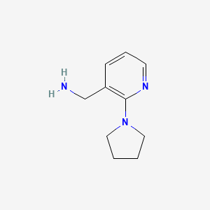 molecular formula C10H15N3 B1318130 (2-(Pyrrolidin-1-yl)pyridin-3-yl)methanamine CAS No. 859850-79-6