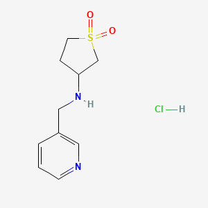 molecular formula C10H15ClN2O2S B1318170 3-((吡啶-3-基甲基)氨基)四氢噻吩 1,1-二氧化物盐酸盐 CAS No. 307519-78-4