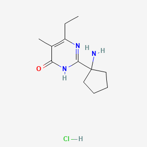 2-(1-Aminocyclopentyl)-6-ethyl-5-methyl-1,4-dihydropyrimidin-4-one hydrochloride