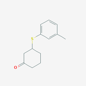 3-[(3-Methylphenyl)sulfanyl]cyclohexan-1-one