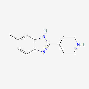 B1318176 5-Methyl-2-piperidin-4-yl-1H-benzoimidazole CAS No. 295790-48-6