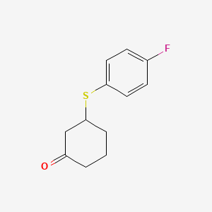 3-[(4-Fluorophenyl)sulfanyl]cyclohexan-1-one