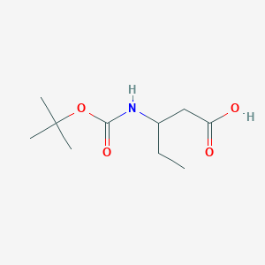 molecular formula C10H19NO4 B1318207 3-(Boc-氨基)戊酸 CAS No. 557091-78-8