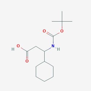 molecular formula C14H25NO4 B1318208 3-(Boc-氨基)-3-环己基丙酸 CAS No. 458529-74-3