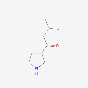 molecular formula C9H17NO B13182142 3-Methyl-1-(pyrrolidin-3-yl)butan-1-one 