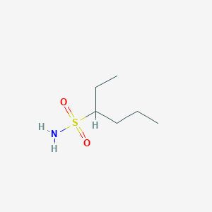 molecular formula C6H15NO2S B13182180 Hexane-3-sulfonamide 