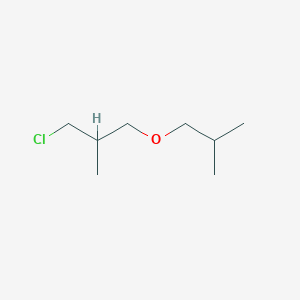 molecular formula C8H17ClO B13182248 1-Chloro-2-methyl-3-(2-methylpropoxy)propane 