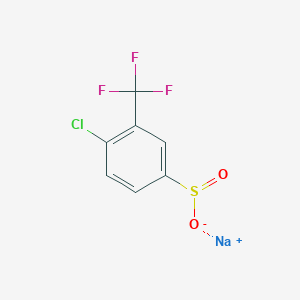 molecular formula C7H3ClF3NaO2S B13182275 Sodium 4-chloro-3-(trifluoromethyl)benzene-1-sulfinate 