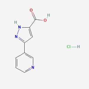 B1318238 5-Pyridin-3-yl-1H-pyrazole-3-carboxylic acid hydrochloride CAS No. 1093636-79-3