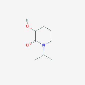 molecular formula C8H15NO2 B13182432 3-Hydroxy-1-(propan-2-yl)piperidin-2-one 