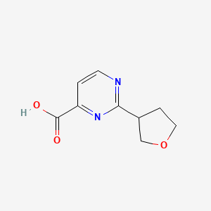 molecular formula C9H10N2O3 B13182459 2-(Oxolan-3-yl)pyrimidine-4-carboxylic acid 