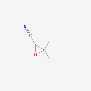 molecular formula C6H9NO B13182480 3-Ethyl-3-methyloxirane-2-carbonitrile 