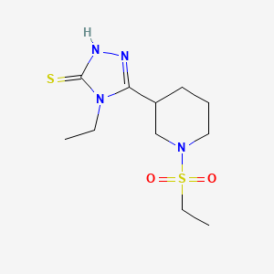 4-ethyl-5-[1-(ethylsulfonyl)piperidin-3-yl]-4H-1,2,4-triazole-3-thiol
