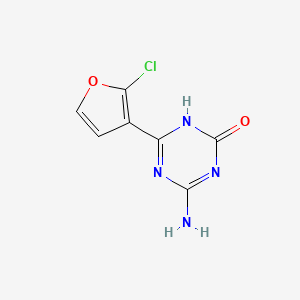 molecular formula C7H5ClN4O2 B13182560 4-Amino-6-(2-chlorofuran-3-yl)-2,5-dihydro-1,3,5-triazin-2-one 