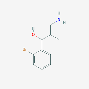 molecular formula C10H14BrNO B13182571 3-Amino-1-(2-bromophenyl)-2-methylpropan-1-ol 