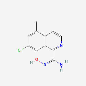 molecular formula C11H10ClN3O B13182616 (E)-7-Chloro-N'-hydroxy-5-methylisoquinoline-1-carboximidamide 