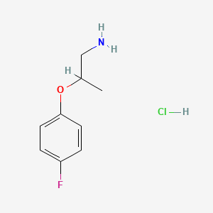 molecular formula C9H13ClFNO B1318263 2-(4-Fluorophenoxy)-1-propanamine hydrochloride CAS No. 1051368-76-3