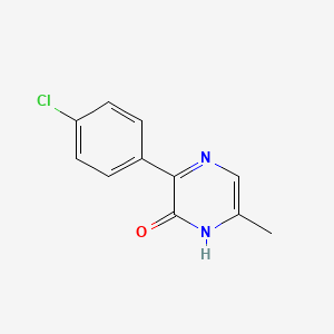 molecular formula C11H9ClN2O B13182631 3-(4-Chlorophenyl)-6-methyl-1,2-dihydropyrazin-2-one 