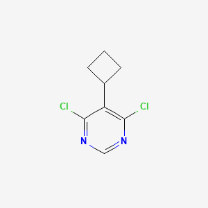 molecular formula C8H8Cl2N2 B13182634 4,6-Dichloro-5-cyclobutyl-pyrimidine CAS No. 1706431-08-4