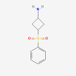 molecular formula C10H13NO2S B13182645 3-(Benzenesulfonyl)cyclobutan-1-amine 