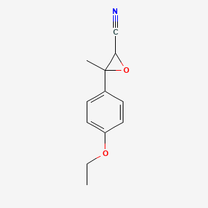 molecular formula C12H13NO2 B13182654 3-(4-Ethoxyphenyl)-3-methyloxirane-2-carbonitrile 