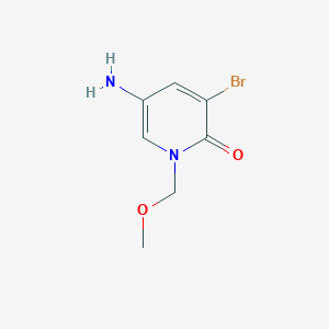 molecular formula C7H9BrN2O2 B13182687 5-Amino-3-bromo-1-(methoxymethyl)-1,2-dihydropyridin-2-one 