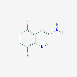 molecular formula C9H6F2N2 B13182691 5,8-Difluoroquinolin-3-amine 