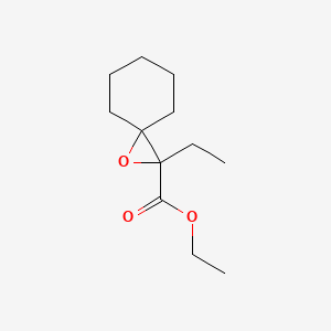 molecular formula C12H20O3 B13182739 Ethyl 2-ethyl-1-oxaspiro(2.5)octane-2-carboxylate CAS No. 5445-38-5