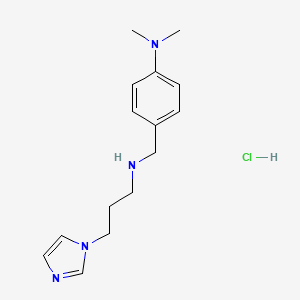 molecular formula C15H23ClN4 B1318280 {4-[(3-Imidazol-1-YL-propylamino)-methyl]-phenyl}-dimethyl-amine hydrochloride CAS No. 1158457-35-2