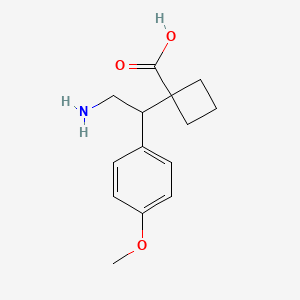 1-[2-Amino-1-(4-methoxyphenyl)ethyl]cyclobutane-1-carboxylic acid