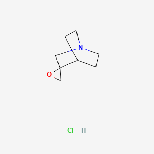 molecular formula C8H14ClNO B1318290 1'-氮杂螺[氧杂环丁烷-2,3'-双环[2.2.2]辛烷] 盐酸盐 CAS No. 64168-68-9