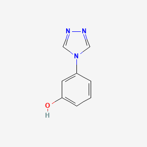 molecular formula C8H7N3O B1318293 3-(4H-1,2,4-三唑-4-基)苯酚 CAS No. 746656-39-3
