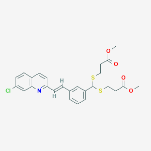 molecular formula C26H26ClNO4S2 B131831 1,1'-二甲基酯-3,3'-[[[3-[(1E)-2-(7-氯-2-喹啉基)乙烯基]苯基]亚甲基]双(硫)]双丙酸 CAS No. 120385-96-8