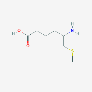 5-Amino-3-methyl-6-(methylsulfanyl)hexanoic acid